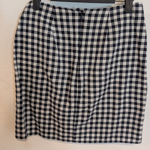 Navy & White Gingham Mini Wrap Skirt - Picture 5 of 6